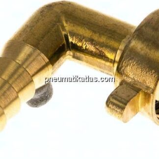 2/3-Schlauchtülle, mit Mutter G 1/2"-10mm, Winkel 90°