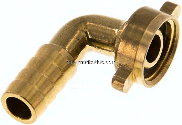 2/3-Schlauchtülle, mit Mutter G 1/2"-13 (1/2")mm, Winkel 90°