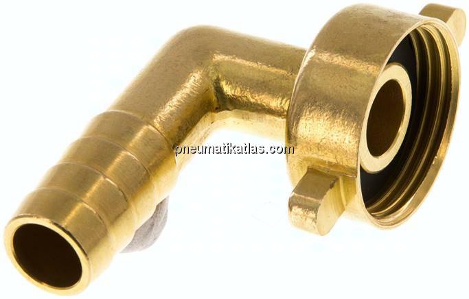 2/3-Schlauchtülle, mit Mutter G 3/4"-13 (1/2")mm, Winkel 90°