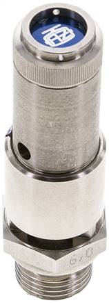 TÜV-Sicherheitsventil G 1/2" (DN10), 0,30 bar, 1.4571