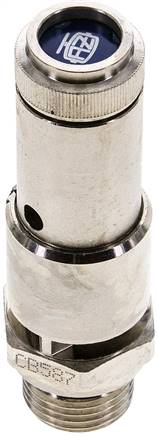 TÜV-Sicherheitsventil G 1/2" (DN10), 2,00 bar, Messing vernickelt