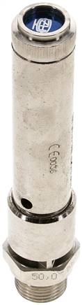TÜV-Sicherheitsventil G 1/2" (DN10), 42,00 bar, Messing vernickelt