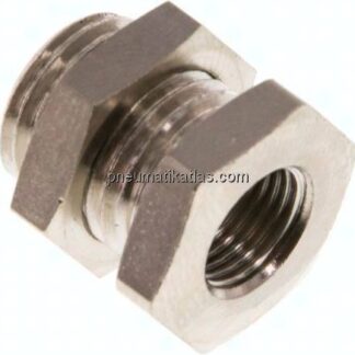Schottverschraubung G 1/8"-G 1/4", Messing vernickelt