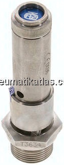 TÜV-Sicherheitsventil G 3/4" (DN10), 35,00 bar, 1.4571