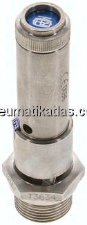 TÜV-Sicherheitsventil G 3/4" (DN10), 36,00 bar, 1.4571