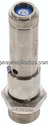 TÜV-Sicherheitsventil G 3/4" (DN10), 40,00 bar, 1.4571