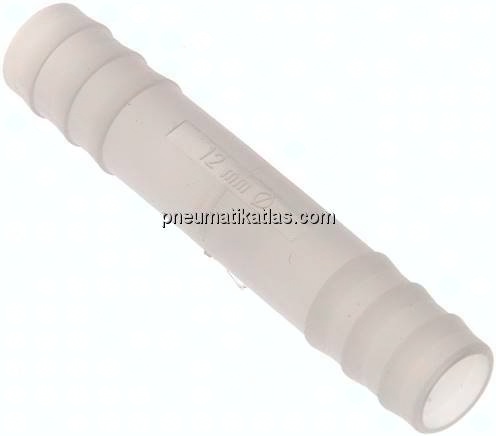 Schlauchverbindungsrohr 13 (1/2")mm-13 (1/2")mm, PVDF