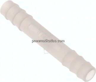 Schlauchverbindungsrohr 9 (3/8")mm-9 (3/8")mm, PVDF