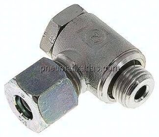 Winkel-Schwenkverschraubung M 16x1,5-10 S (M18x1,5), Stahl verzinkt