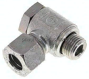 Winkel-Schwenkverschraubung M 16x1,5-12 L (M18x1,5), Stahl verzinkt