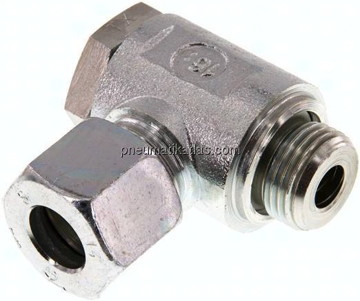 Winkel-Schwenkverschraubung G 1/2"-14 S (M22x1,5), Stahl verzinkt