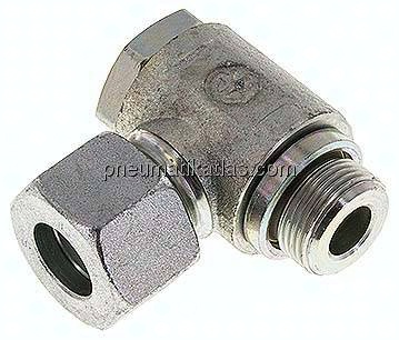 Winkel-Schwenkverschraubung M 22x1,5-16 S (M24x1,5), Stahl verzinkt