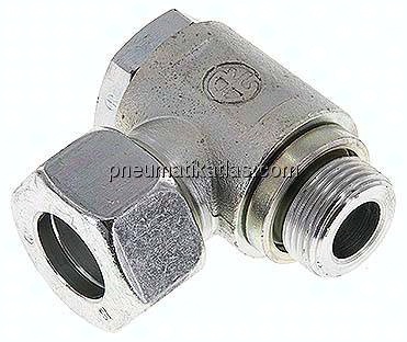 Winkel-Schwenkverschraubung M 22x1,5-18 L (M26x1,5), Stahl verzinkt