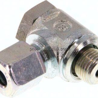 Winkel-Schwenkverschraubung G 1/8"-5 LL (M10x1), Stahl verzinkt