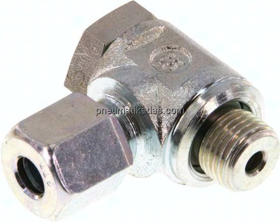 Winkel-Schwenkverschraubung G 1/8"-5 LL (M10x1), Stahl verzinkt