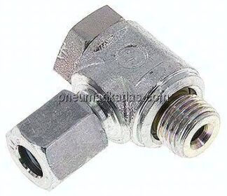 Winkel-Schwenkverschraubung M 10x1-6 LL (M10x1), Stahl verzinkt