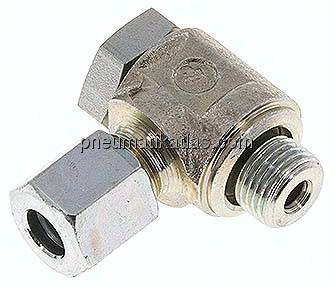 Winkel-Schwenkverschraubung G 1/8"-6 LL (M10x1), Stahl verzinkt