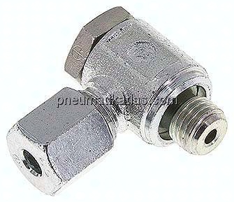 Winkel-Schwenkverschraubung M 12x1,5-6 S (M14x1,5), Stahl verzinkt