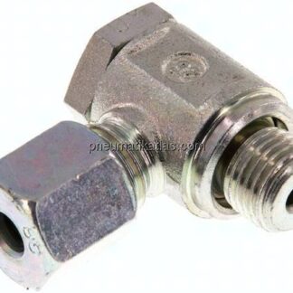 Winkel-Schwenkverschraubung G 1/4"-6 S (M14x1,5), Stahl verzinkt