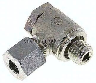 Winkel-Schwenkverschraubung M 12x1,5-8 L (M14x1,5), Stahl verzinkt