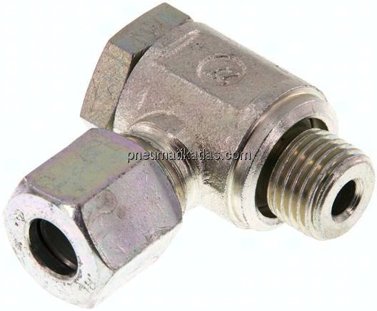 Winkel-Schwenkverschraubung G 1/4"-8 L (M14x1,5), Stahl verzinkt