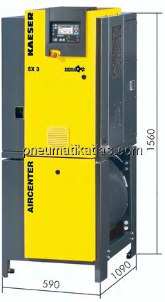 KAESER AIRCENTER SX-Schraubenkompressor mit Kältetrockner 8bar, 2,2kW
