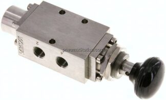 5/2-Wege Tasterventil, G 1/4", Federrückstellung
