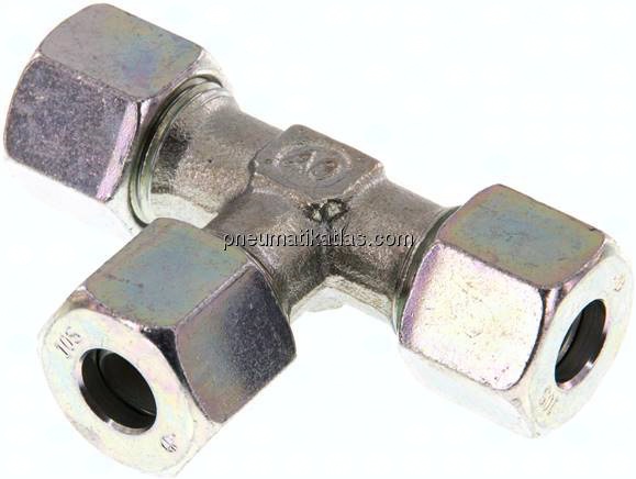 T-Schneidringverschraubung 10 S (M18x1,5), Stahl verzinkt