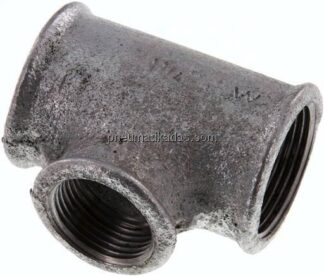 T-Stück Rp 1-1/4"-Rp 1"-Rp 1-1/4" (IG), Temperguss verzinkt