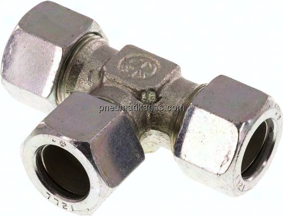 T-Schneidringverschraubung 12 LL (M16x1), Stahl verzinkt