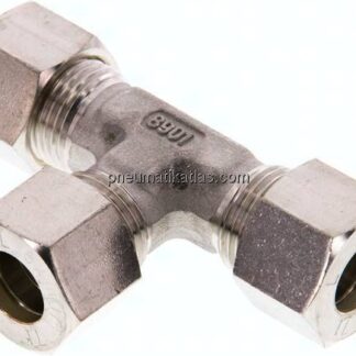 T-Schneidringverschraubung 12 L (M18x1,5), Klemmring 1.4571 (NC)
