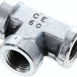 Hochdruck T-Stück NPT 1/2" (IG), Stahl verzinkt