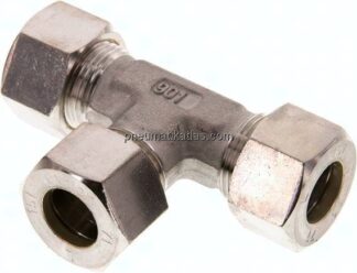 T-Schneidringverschraubung 15 L (M22x1,5), Klemmring 1.4571 (NC)