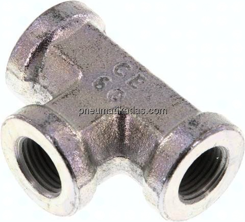Hochdruck T-Stück G 1/8" (IG), Stahl verzinkt