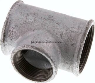 T-Stück Rp 2"-Rp 1-1/2"-Rp 2" (IG), Temperguss verzinkt