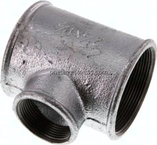 T-Stück Rp 2-1/2"-Rp 1-1/2"-Rp 2-1/2" (IG), Temperguss verzinkt