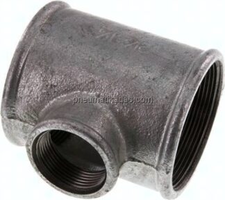 T-Stück Rp 2-1/2"-Rp 1-1/4"-Rp 2-1/2" (IG), Temperguss verzinkt