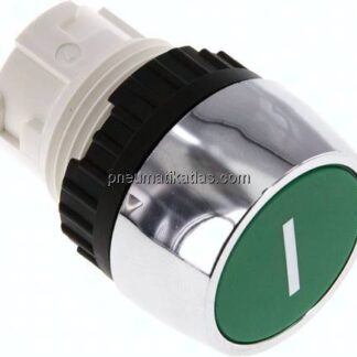 Betätigeraufsatz 22mm, Drucktaster (grün mit weißem Strich)