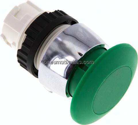 Betätigeraufsatz 22mm, Pilztaster (grün)