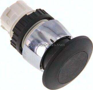 Betätigeraufsatz 22mm, Pilztaster (schwarz)