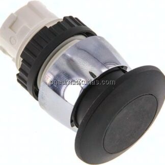 Betätigeraufsatz 22mm, Pilztaster (schwarz)