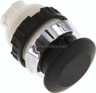 Betätigeraufsatz 30mm, Pilztaster (schwarz)