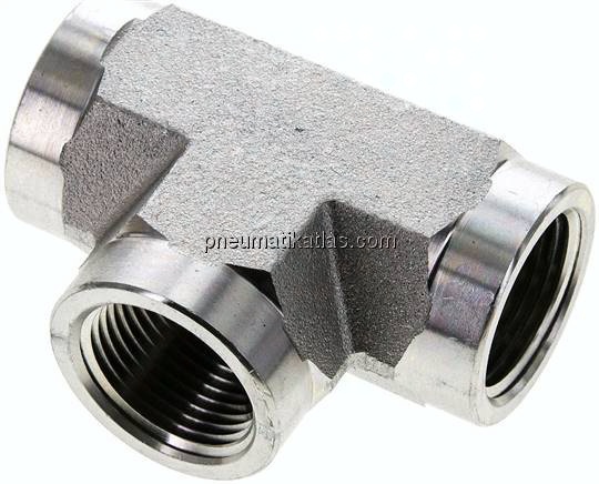 Hochdruck T-Stück NPT 3/4" (IG), Stahl verzinkt
