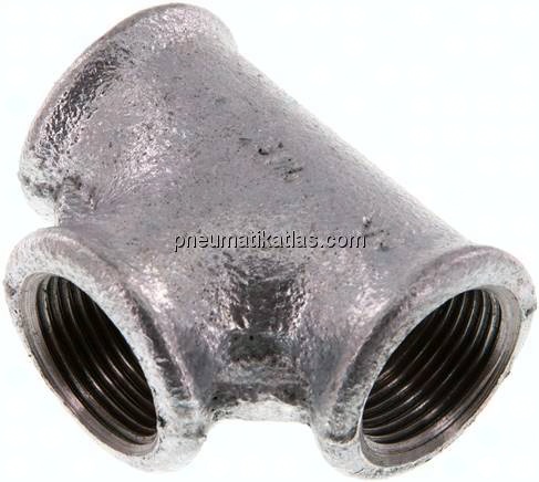 T-Stück Rp 3/4" (IG), Temperguss verzinkt