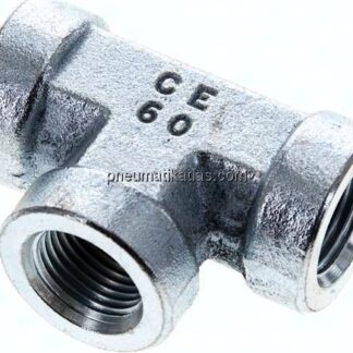 Hochdruck T-Stück NPT 3/8" (IG), Stahl verzinkt