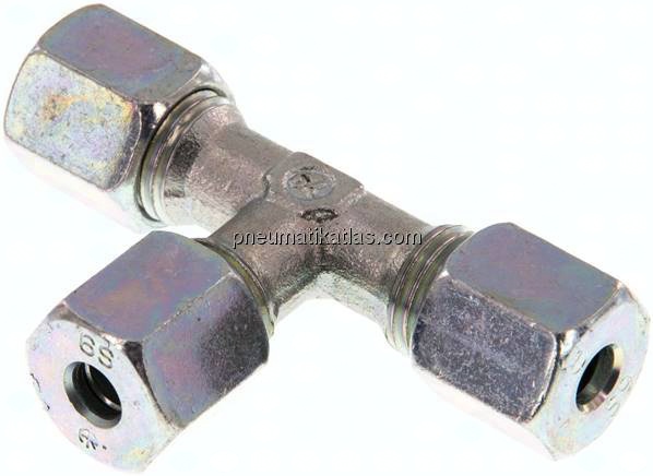 T-Schneidringverschraubung 6 S (M14x1,5), Stahl verzinkt