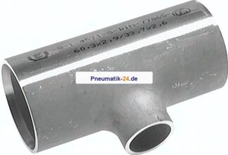 T-Stück 219,1x2,9mm - 168,3x2,6mm, 1.4541, geschweißt