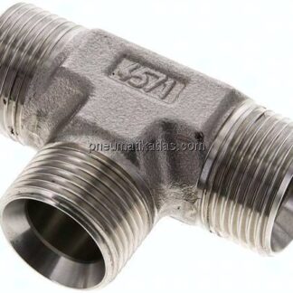 T-Stück, 60°Konus G 1"-G 1"-G 1" (AG), V4A