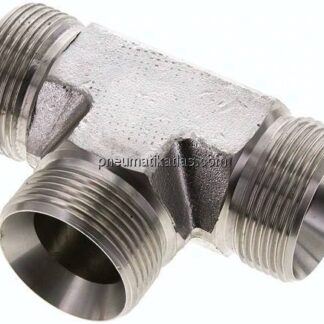 T-Stück, 60°Konus G 1-1/4"-G 1-1/4"-G 1-1/4" (AG), V4A