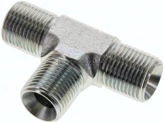 T-Stück, 60°Konus G 1/2"-G 1/2"-G 1/2" (AG), Stahl verzinkt